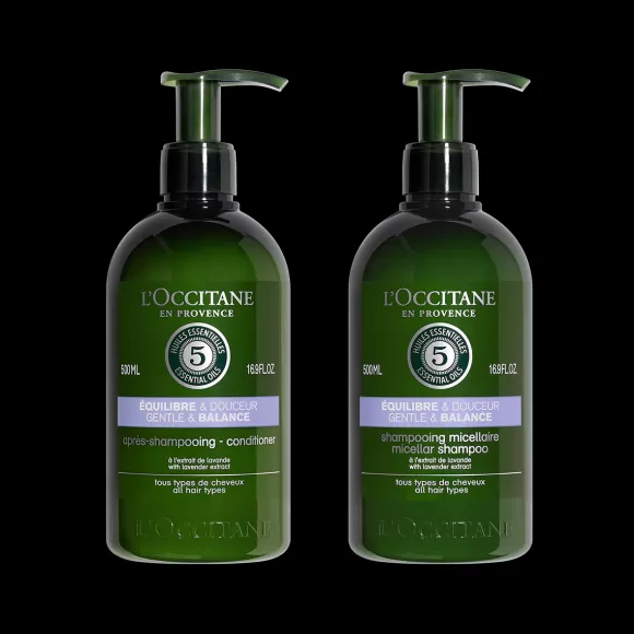 Clearance L'Occitane Duo Shampoing Et Après-Shampoing Equilibre & Douceur Aromachologie