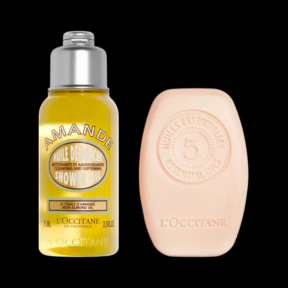 Discount L'Occitane Duo Shampoing Solide Reparation Intense Et Huile De Douche Amande