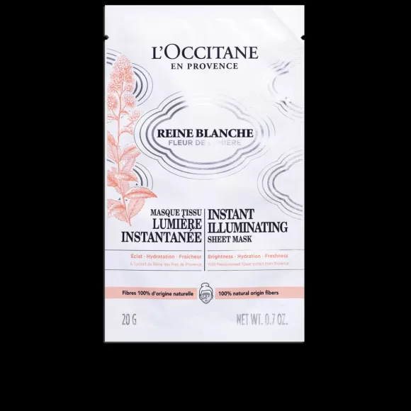 Best L'Occitane Masque Tissu Lumiere Instantanee Reine Blanche